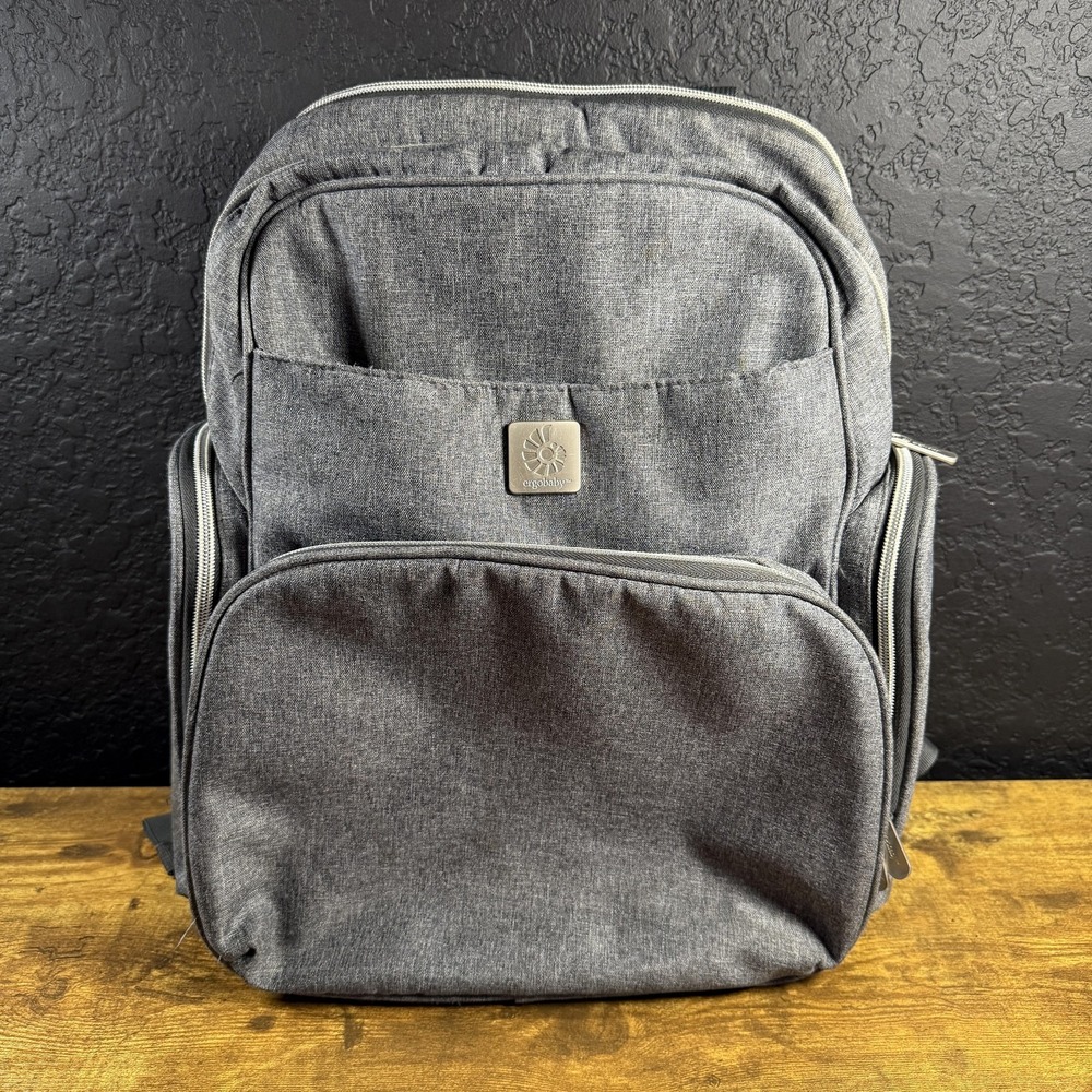 Ergobaby Anywhere I‎ Go Grey Polyester Diaper Bag Backpack Unisex Large